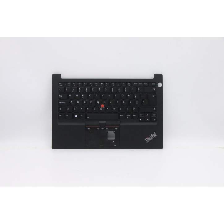 Lenovo 5M10Z27376 Palmrest Top Case con tastiera, Portoghese, nero, Retroilluminazione, Lettore di impronte digitali