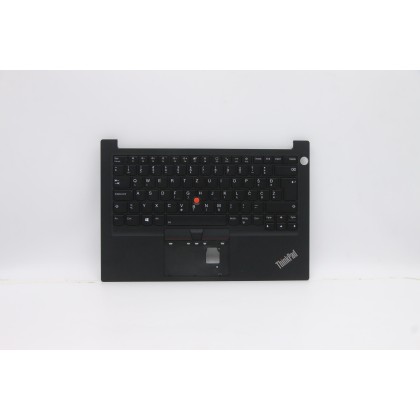 Lenovo 5M10Z27379 Palmrest Top Case con tastiera, Sloveno, Nero, Retroilluminazione, Impronta digitale