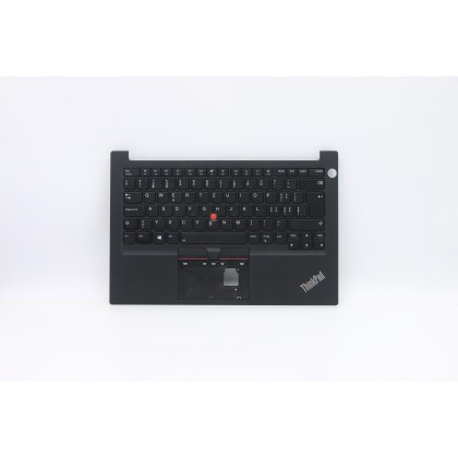 Lenovo 5M10Z27382 Palmrest Top Case con tastiera, Svizzera, Nero, Retroilluminazione, Impronta digitale