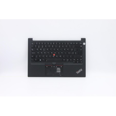 Lenovo 5M10Z27382 Palmrest Top Case con tastiera, Svizzera, Nero, Retroilluminazione, Impronta digitale