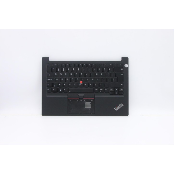 Lenovo 5M10Z27382 Palmrest Top Case con tastiera, Svizzera, Nero, Retroilluminazione, Impronta digitale