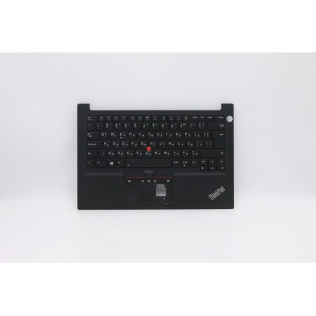 Lenovo 5M10Z27387 Palmrest Top Case con tastiera, Bulgaro, nero, Retroilluminazione, Lettore di impronte digitali, UK