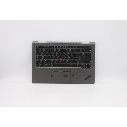 Lenovo 5M10Z37070 Palmrest Top Case con tastiera, Belga, grigio ferro, WLAN, UK