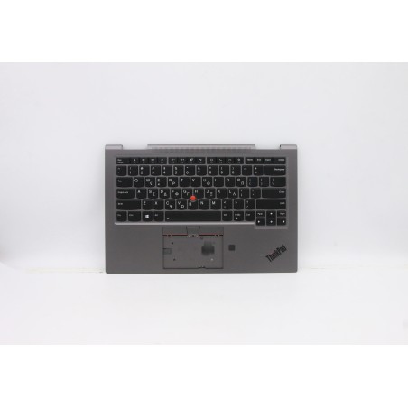 Lenovo 5M10Z37094 Palmrest Top Case con tastiera, Greco US/GR, Grigio ferro, WLAN