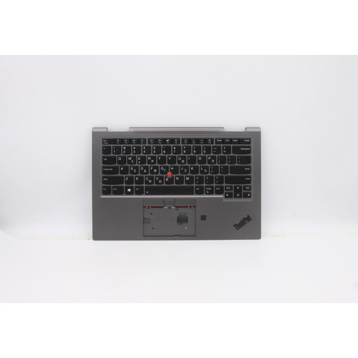 Lenovo 5M10Z37094 Palmrest Top Case con tastiera, Greco US/GR, Grigio ferro, WLAN