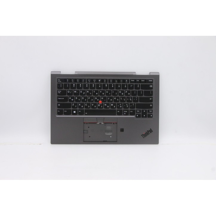Lenovo 5M10Z37096 Palmrest Top Case con tastiera, Israele (ebraico), Grigio ferro, WLAN
