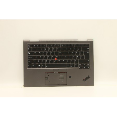 Lenovo 5M10Z37112 Palmrest Top Case con tastiera, Norvegese, Grigio ferro, WLAN