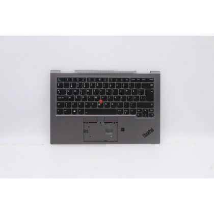 Lenovo 5M10Z37124 Palmrest Top Case con tastiera, Svedese/finlandese, Grigio ferro, WLAN