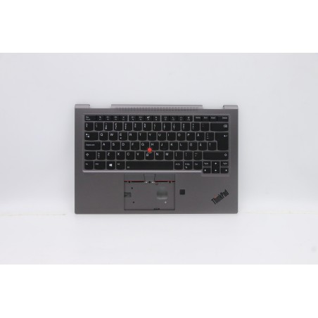 Lenovo 5M10Z37124 Palmrest Top Case con tastiera, Svedese/finlandese, Grigio ferro, WLAN