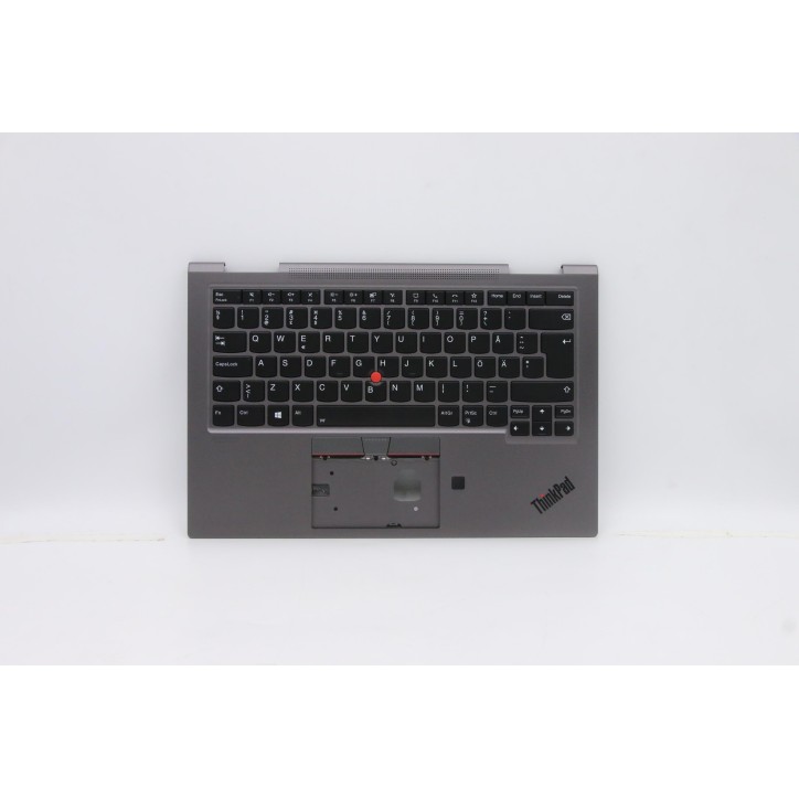 Lenovo 5M10Z37124 Palmrest Top Case con tastiera, Svedese/finlandese, Grigio ferro, WLAN