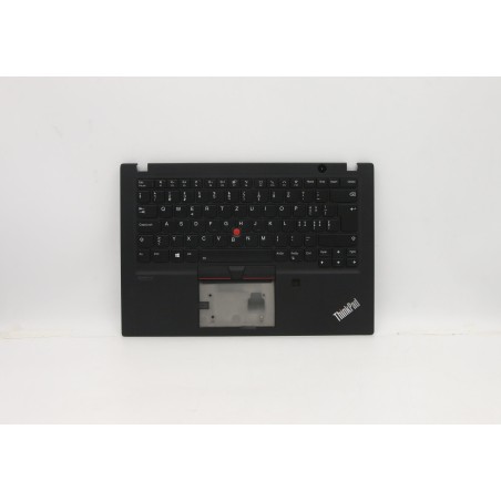 Lenovo 5M10Z41544 Palmrest Top Case con tastiera, Svizzera, Nero, Retroilluminazione, Impronta digitale, NFC