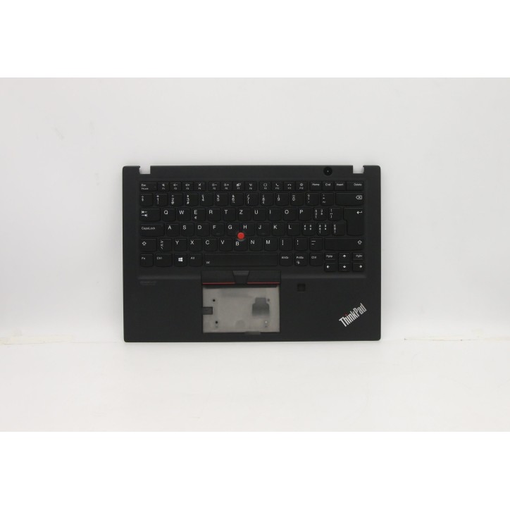Lenovo 5M10Z41544 Palmrest Top Case con tastiera, Svizzera, Nero, Retroilluminazione, Impronta digitale, NFC