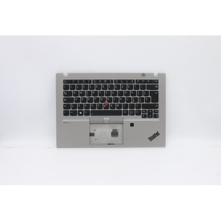 Lenovo 5M10Z41595 Palmrest Top Case con tastiera, Italiano, Sliver, Retroilluminazione, Impronta digitale