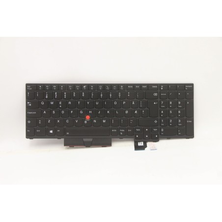 Lenovo 5M10Z54353 Tastiera interna, Norvegese, nero, Retroilluminazione, Con tastierino numerico