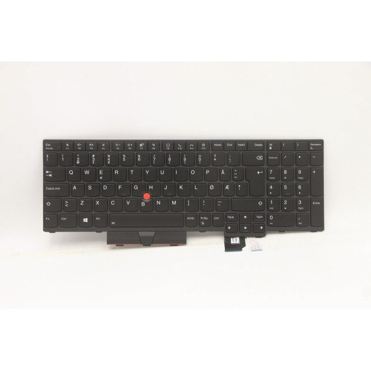 Lenovo 5M10Z54353 Tastiera interna, Norvegese, nero, Retroilluminazione, Con tastierino numerico