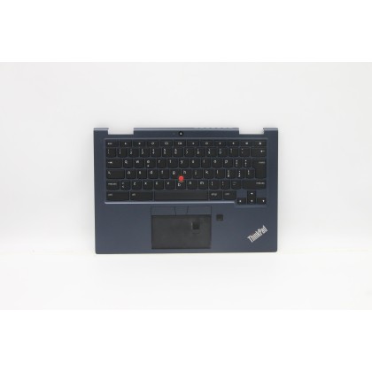 Lenovo 5M10Z54483 Palmrest Top Case con tastiera, Italiano, Nero, Retroilluminazione, Impronta digitale