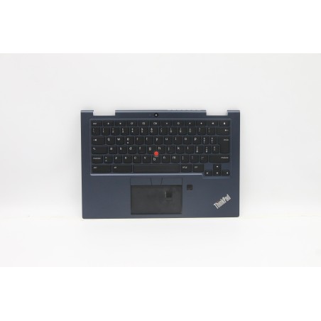 Lenovo 5M10Z54483 Palmrest Top Case con tastiera, Italiano, Nero, Retroilluminazione, Impronta digitale