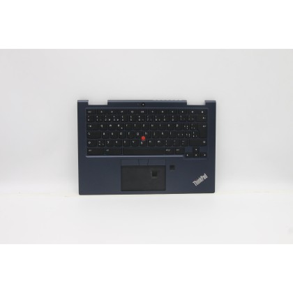 Lenovo 5M10Z54491 Palmrest Top Case con tastiera, Svizzero, Nero, Retroilluminazione, Impronta digitale