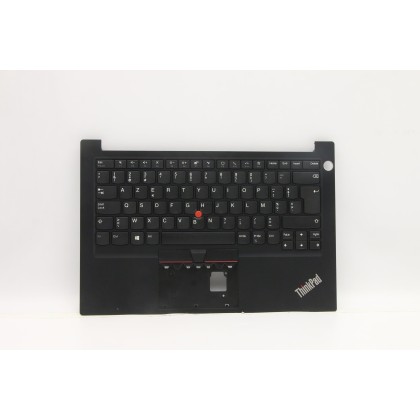 Lenovo 5M10Z54611 Palmrest Top Case con tastiera, Belga, nero, Lettore di impronte digitali, UK
