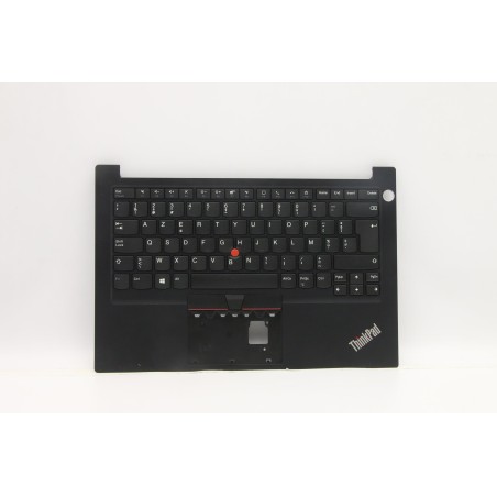 Lenovo 5M10Z54611 Palmrest Top Case con tastiera, Belga, nero, Lettore di impronte digitali, UK