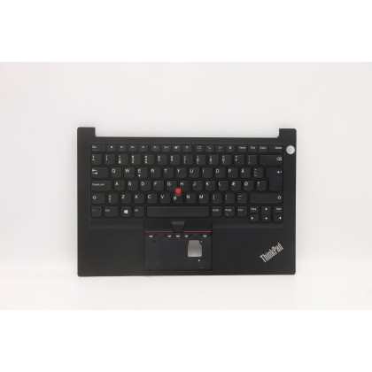 Lenovo 5M10Z54614 Palmrest Top Case con tastiera, Danese, nero, Lettore di impronte digitali, UK