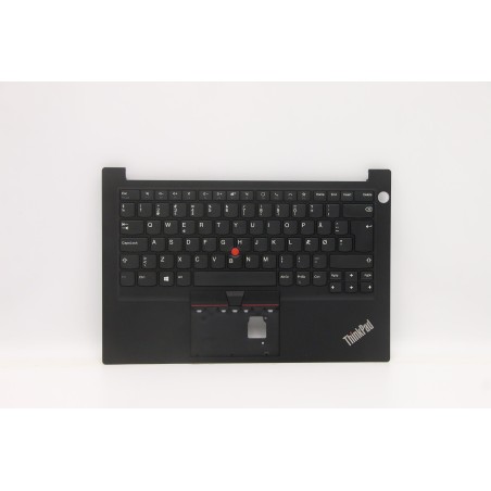 Lenovo 5M10Z54614 Palmrest Top Case con tastiera, Danese, nero, Lettore di impronte digitali, UK