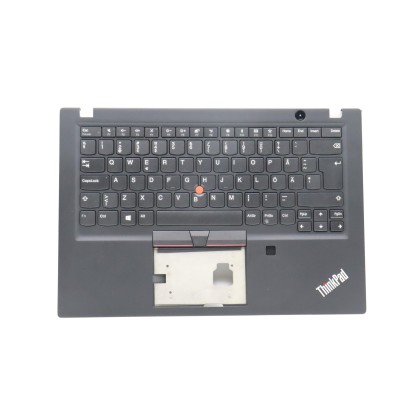 Lenovo 5M11A08448 Palmrest Top Case con tastiera, Svedese/finlandese, nero, Lettore di impronte digitali