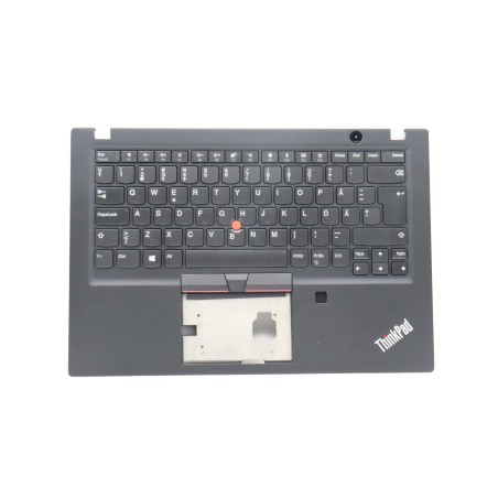 Lenovo 5M11A08448 Palmrest Top Case con tastiera, Svedese/finlandese, nero, Lettore di impronte digitali