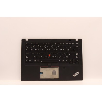 Lenovo 5M11A08622 Palmrest Top Case con tastiera, Arabo, nero, Retroilluminazione, US