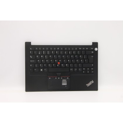 Lenovo 5M11A34834 Palmrest Top Case con tastiera, Svedese/finlandese, nero, Impronta digitale