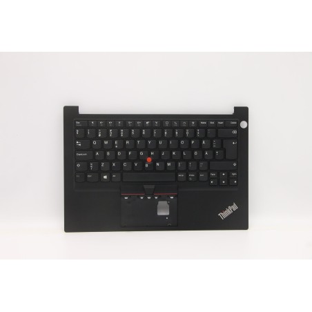 Lenovo 5M11A34834 Palmrest Top Case con tastiera, Svedese/finlandese, nero, Impronta digitale