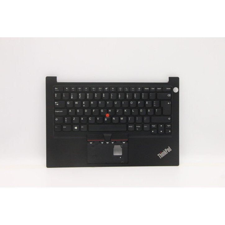Lenovo 5M11A34834 Palmrest Top Case con tastiera, Svedese/finlandese, nero, Impronta digitale