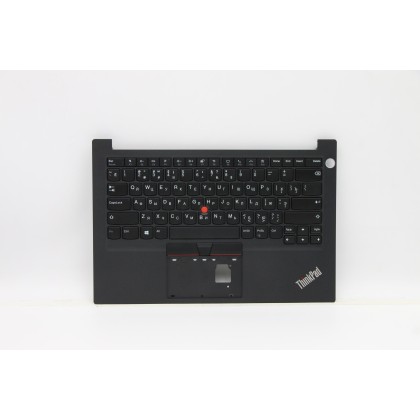 Lenovo 5M11A34935 Palmrest Top Case con tastiera, Russo, nero, Lettore di impronte digitali