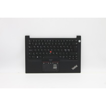 Lenovo 5M11A35114 Palmrest Top Case con tastiera, Lingue scandinave, nero, Retroilluminazione, Lettore di impronte digitali