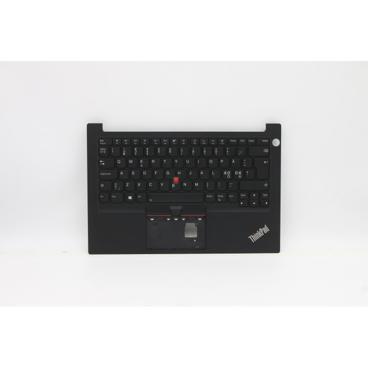 Lenovo 5M11A35114 Palmrest Top Case con tastiera, Lingue scandinave, nero, Retroilluminazione, Lettore di impronte digitali