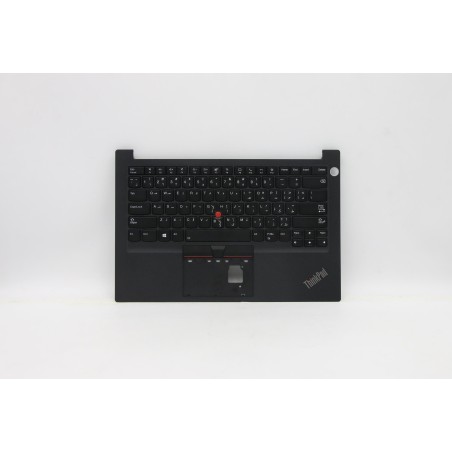 Lenovo 5M11A35203 Palmrest Top Case con tastiera, Arabo, nero, Retroilluminazione, Lettore di impronte digitali, US