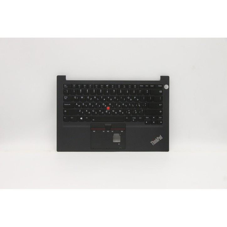 Lenovo 5M11A35209 Palmrest Top Case con tastiera, Ebraico, nero, Retroilluminazione, Lettore di impronte digitali