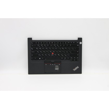 Lenovo 5M11A35212 Palmrest Top Case con tastiera, Russo, nero, Retroilluminazione, Lettore di impronte digitali