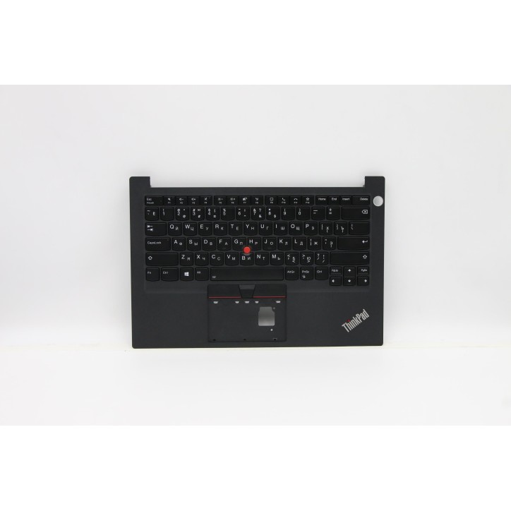 Lenovo 5M11A35212 Palmrest Top Case con tastiera, Russo, nero, Retroilluminazione, Lettore di impronte digitali