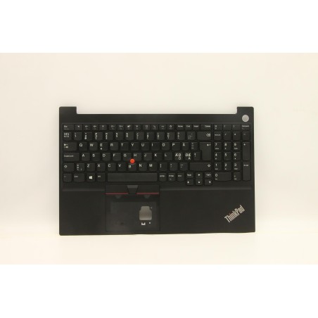 Lenovo 5M11A35915 Palmrest Top Case con tastiera, Lingue scandinave, nero, Lettore di impronte digitali