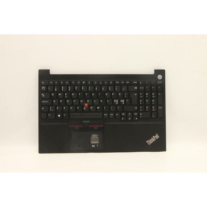 Lenovo 5M11A35915 Palmrest Top Case con tastiera, Lingue scandinave, nero, Lettore di impronte digitali