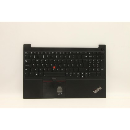 Lenovo 5M11A36122 Palmrest Top Case con tastiera, Svedese/finlandese, nero, Retroilluminazione