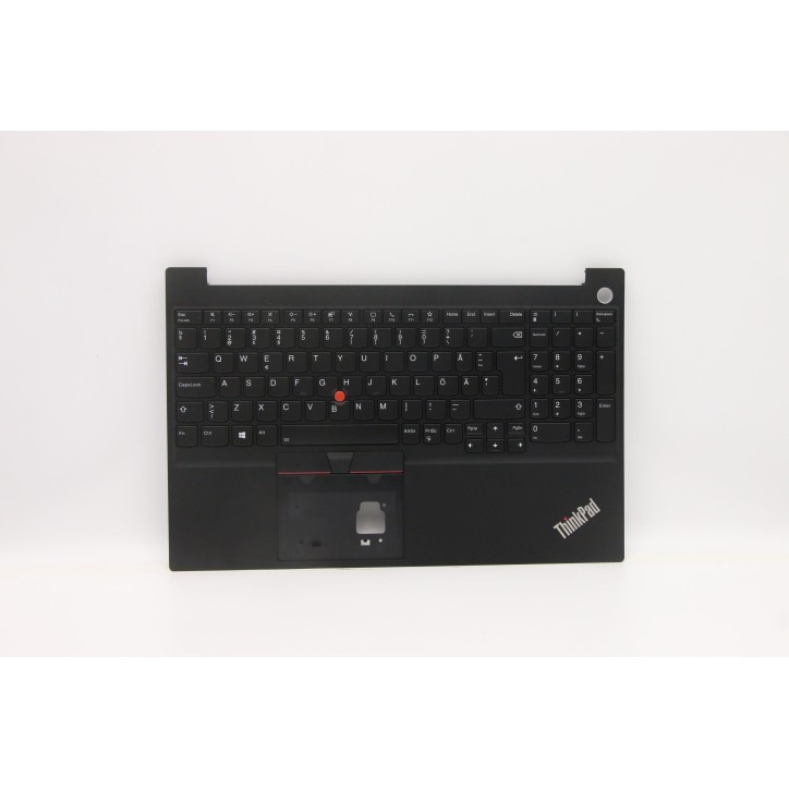 Lenovo 5M11A36332 Palmrest Top Case con tastiera, Svedese/finlandese, nero, Retroilluminazione, Lettore di impronte digitali