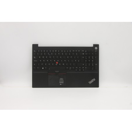 Lenovo 5M11A36344 Palmrest Top Case con tastiera, Inglese Regno Unito, Nero, Retroilluminazione, Impronta digitale