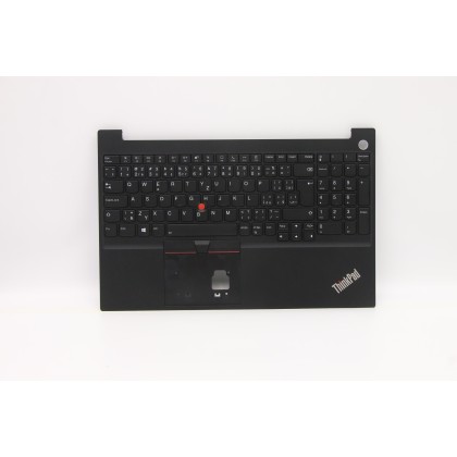 Lenovo 5M11A36432 Palmrest Top Case con tastiera, Ceco/Slovacco, nero, Retroilluminazione, Lettore di impronte digitali, UK