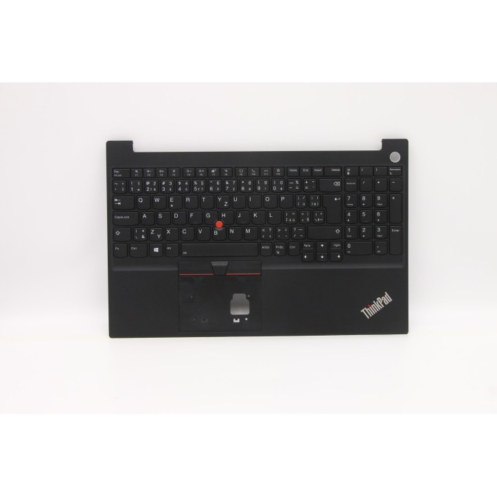 Lenovo 5M11A36432 Palmrest Top Case con tastiera, Ceco/Slovacco, nero, Retroilluminazione, Lettore di impronte digitali, UK