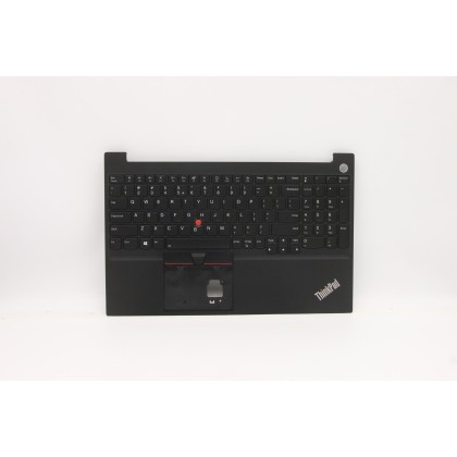 Lenovo 5M11A36453 Palmrest Top Case con tastiera, Inglese (Stati Uniti/Europa), Nero, Retroilluminazione, Impronta digitale