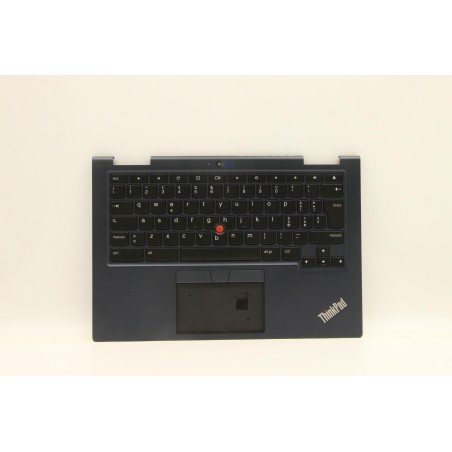 Lenovo 5M11A36954 Palmrest Top Case con tastiera, Italiano, nero, Retroilluminazione, Senza lettore di impronte digitali