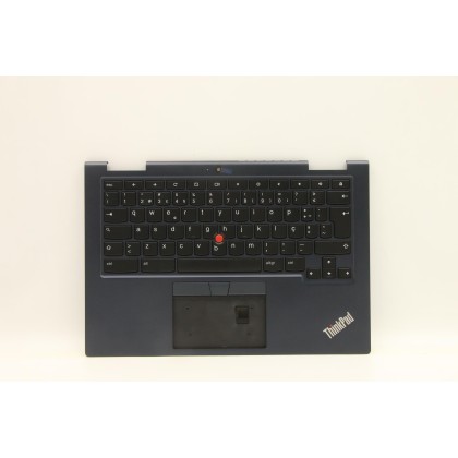 Lenovo 5M11A36958 Palmrest Top Case con tastiera, Portoghese, nero, Retroilluminazione, Senza lettore di impronte digitali