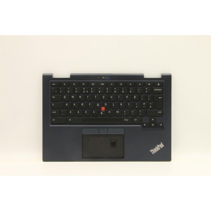 Lenovo 5M11A36962 Palmrest Top Case con tastiera, Inglese Regno Unito, Nero, Retroilluminazione, Senza_lettore di impronte digit